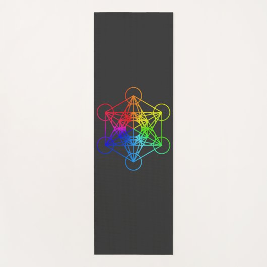 Sacred Geometry Metatron Cube Yogamatte (Vorderseite)