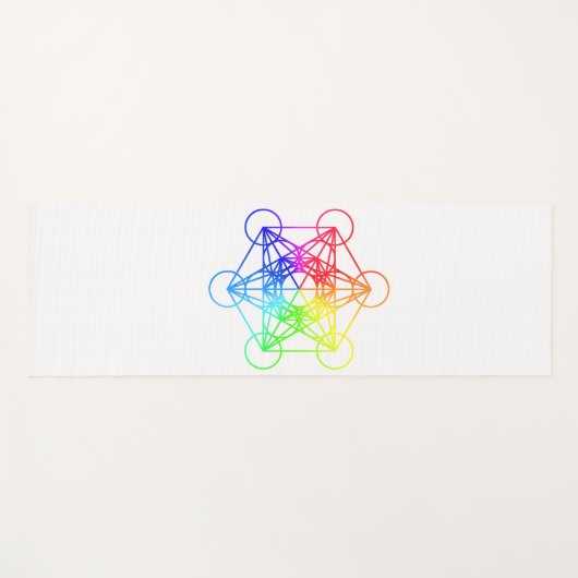 Sacred Geometry Metatron Cube Yogamatte (Vorderseite (Horizontal))