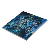 Sacred Geometry Metatron Merkabah Cube Altar Tile Fliese (Seite)