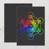 Sacred Geometry Metatrons Cube Zen Yoga Einladung (Vorne/Hinten)