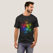 Sacred Geometry Metatrons Cube Zen Yoga T-Shirt (Vorne ganz)