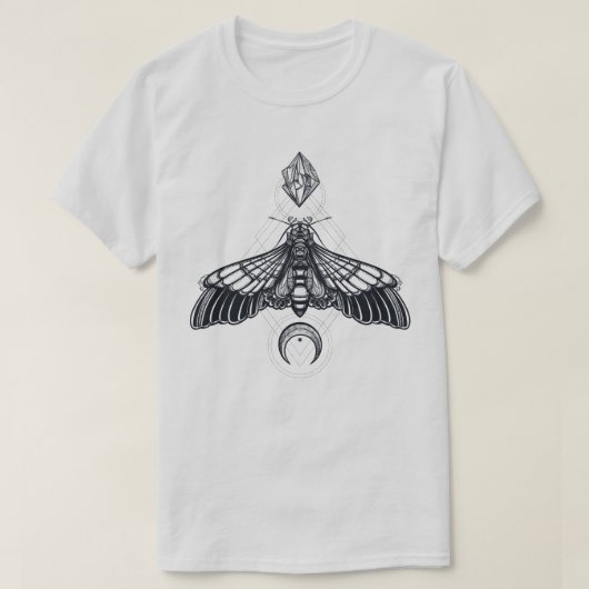 Sacred Geometry Moth T - Shirt (Design vorne)