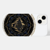 Sacred Geometry Nature Fusion • Mountains & Forest Case-Mate iPhone Hülle (Rückseite (Horizontal))