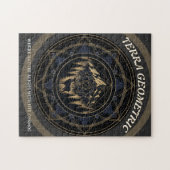 Sacred Geometry Nature Fusion • Mountains & Forest Puzzle (Horizontal)