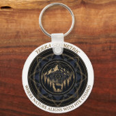 Sacred Geometry Nature Fusion • Mountains & Forest Schlüsselanhänger (Vorderseite)