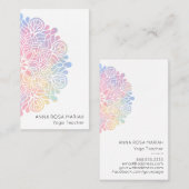 *~* Sacred Geometry Pastel Rainbow Mandala Visitenkarte (Vorne/Hinten)