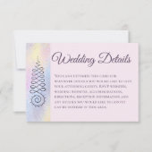 *~* Sacred Geometry Pastel Wedding Details RSVP Karte (Vorderseite)