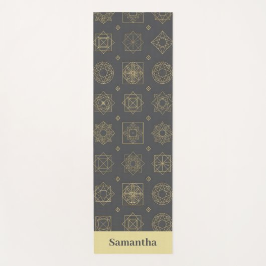 Sacred Geometry Pattern Minimal Luxe Yogamatte (Vorderseite)
