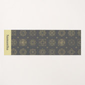 Sacred Geometry Pattern Minimal Luxe Yogamatte (Vorderseite (Horizontal))