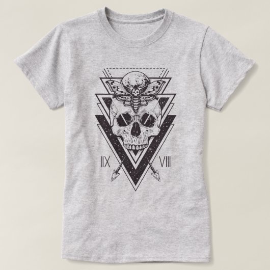 Sacred Geometry Sculry and Moth T - Shirt (Design vorne)