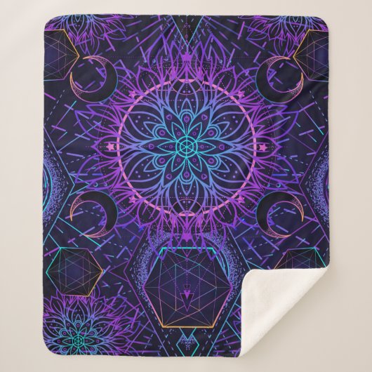 Sacred Geometry seamless pattern. Hindu symbols of Sherpadecke (Vorderseite)