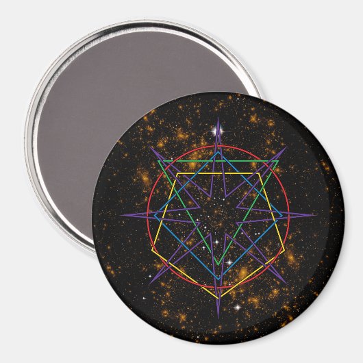 Sacred Geometry Sigil Magnet (Vorderseite/Rückseite)