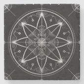 Sacred Geometry Stone Untersetzer (Vorderseite)