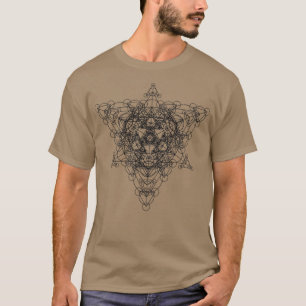 Sacred Geometry Super Tesseract Black T-Shirt