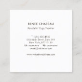 Sacred Geometry Symbol Merkaba Quadratische Visitenkarte (Rückseite)