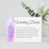 *~* Sacred Geometry Watercolor Hochzeitdetails RSVP Karte (Stehend Vorderseite)