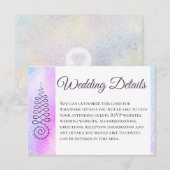 *~* Sacred Geometry Watercolor Hochzeitdetails RSVP Karte (Vorne/Hinten)