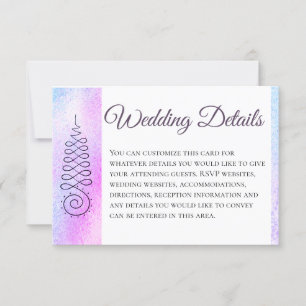 *~* Sacred Geometry Watercolor Hochzeitdetails RSVP Karte