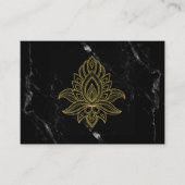 ~ Sacred Gold Hamsa Abstrakter weißer schwarzer Ma Visitenkarte (Vorderseite)