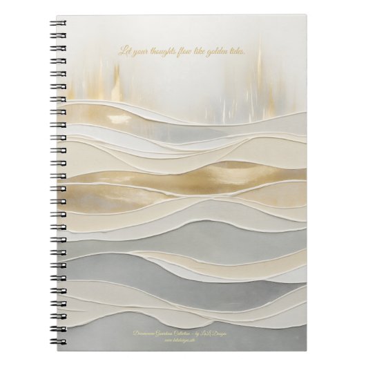 Sacred Golden Waves Journal Notizblock (Vorderseite)