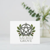 Sacred Grove Pentagram Wiccan Postkarte (Stehend Vorderseite)