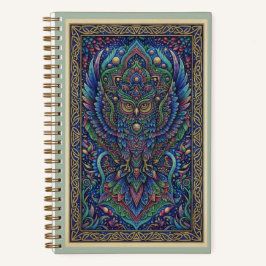 Sacred Guardian Owl Zentangle Totem Journal Notizblock