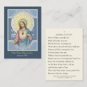 Sacred Heart Anima Christi Gebet Visitenkarte (Vorne/Hinten)