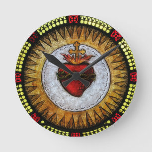 Sacred Heart Clock Runde Wanduhr