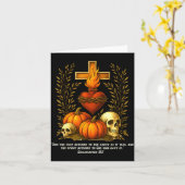 Sacred Heart Halloween Jesus Skulls Pumpkins Chris Karte (Gelbe Blume)