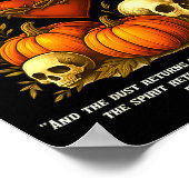 Sacred Heart Halloween Jesus Skulls Pumpkins Chris Poster (Ecke)