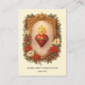Sacred Heart Jesus Funeral Catholic Prayer Card Begleitkarte (Vorderseite)