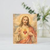 Sacred Heart Jesus Religious Traditional Catholic (Stehend Vorderseite)