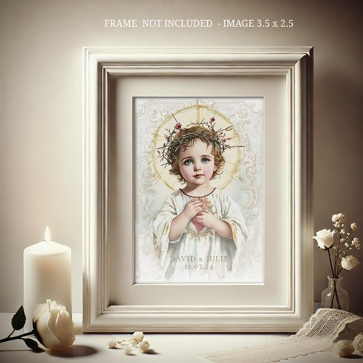 Sacred Heart Jesus Wedding Prayer Card