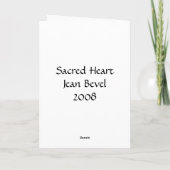 Sacred Heart Karte (Rückseite)