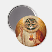 Sacred Heart Kitty Magnet (Vorderseite/Rückseite)