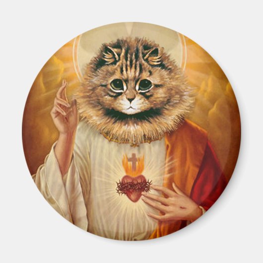 Sacred Heart Kitty Magnet (Vorne)