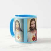 Sacred Heart of Jesus Blue Gift Coffee Cup Tasse (Vorderseite Links)