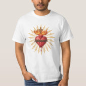 Sacred Heart of Jesus Catholic Traditional T-Shirt (Vorderseite)