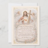 Sacred Heart of Jesus Cross Prayer Floral Design (Vorderseite)