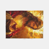 Sacred Heart of Jesus Fleecedecke (Vorderseite (Horizontal))