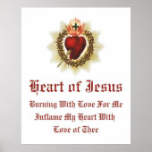 Sacred Heart of Jesus Graphic Poster Print (Vorne)
