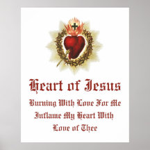Sacred Heart of Jesus Graphic Poster Print