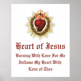 Sacred Heart of Jesus Graphic Poster Print
