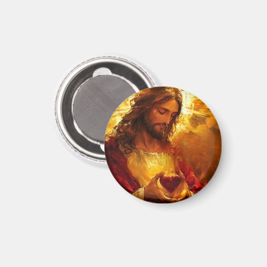 Sacred Heart of Jesus  Magnet (Vorderseite/Rückseite)