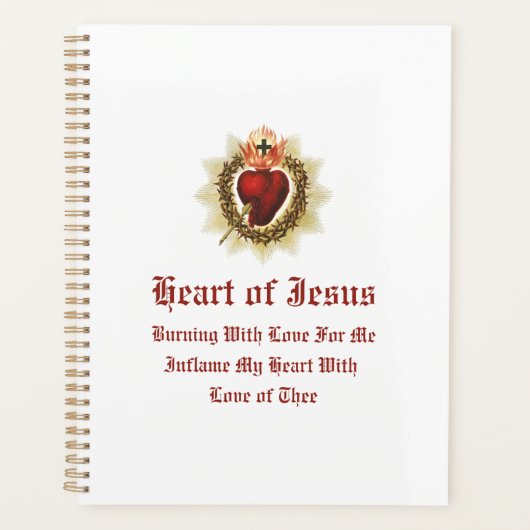 Sacred Heart of Jesus Planner Planer (Vorderseite)