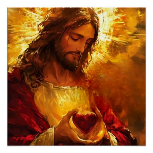 Sacred Heart of Jesus Poster (Vorderseite)