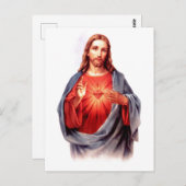 Sacred Heart of Jesus Postkarte (Vorne/Hinten)
