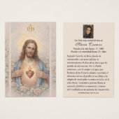 Sacred Heart of Jesus  Spanish Funeral Prayer (Vorne & Hinten)