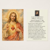 Sacred Heart of Jesus  Spanish Funeral Prayer (Vorne & Hinten)