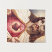 Sacred Heart Of Jesus Wandteppich (Vorderseite (Horizontal))